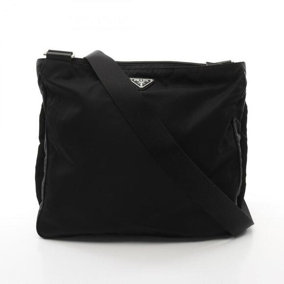 PRADA Black Leather Saffiano Shoulder Bag - Picture 1 of 11